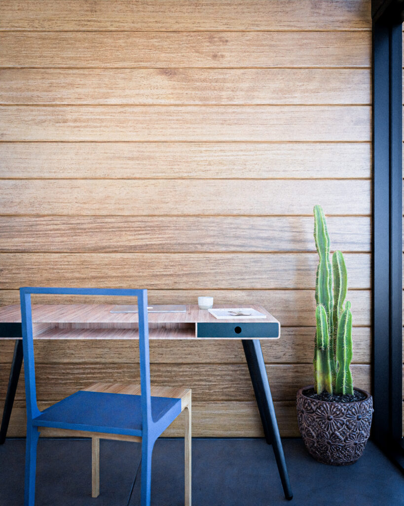 estudio abierto con muro de madera y vista panoramica a tapalpa jalisco
